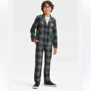 Cat & Jack Multicolor Plaid Suit Boys SZ 5